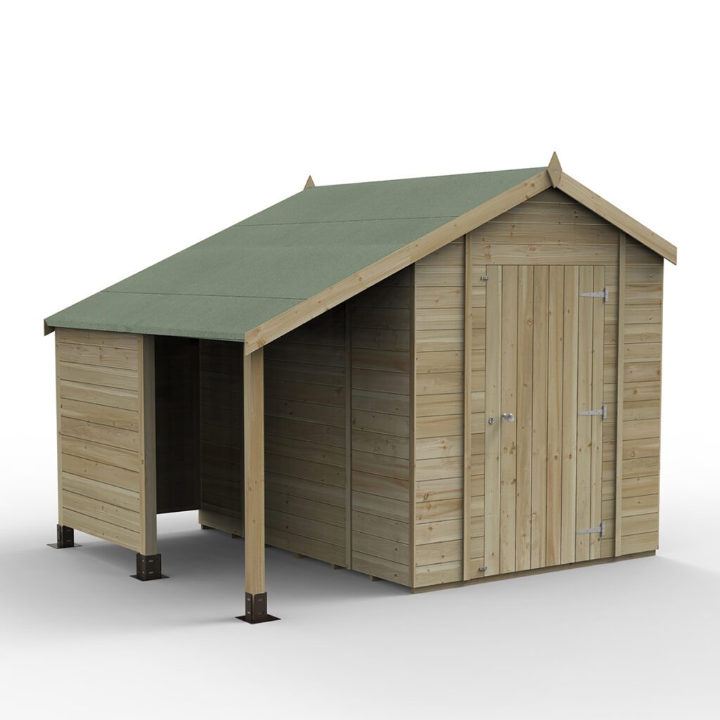 Timberdale 6×8 Apex Shed With Log Store 5013053189252 2